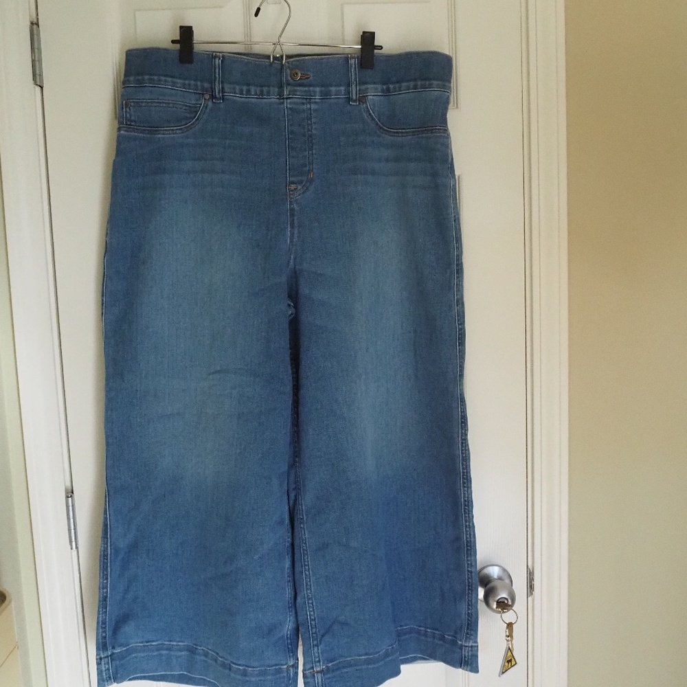 SPANX Cropped Wide Leg Pull on Jeans Plus Size 3X